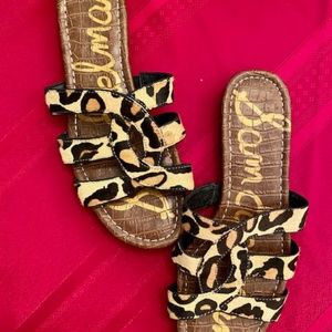 Sam Edelman Animal Print Slide Sandals 7